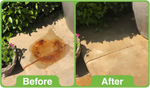 GK Stinky Pinky Rust Remover before and after on patio thumbnail