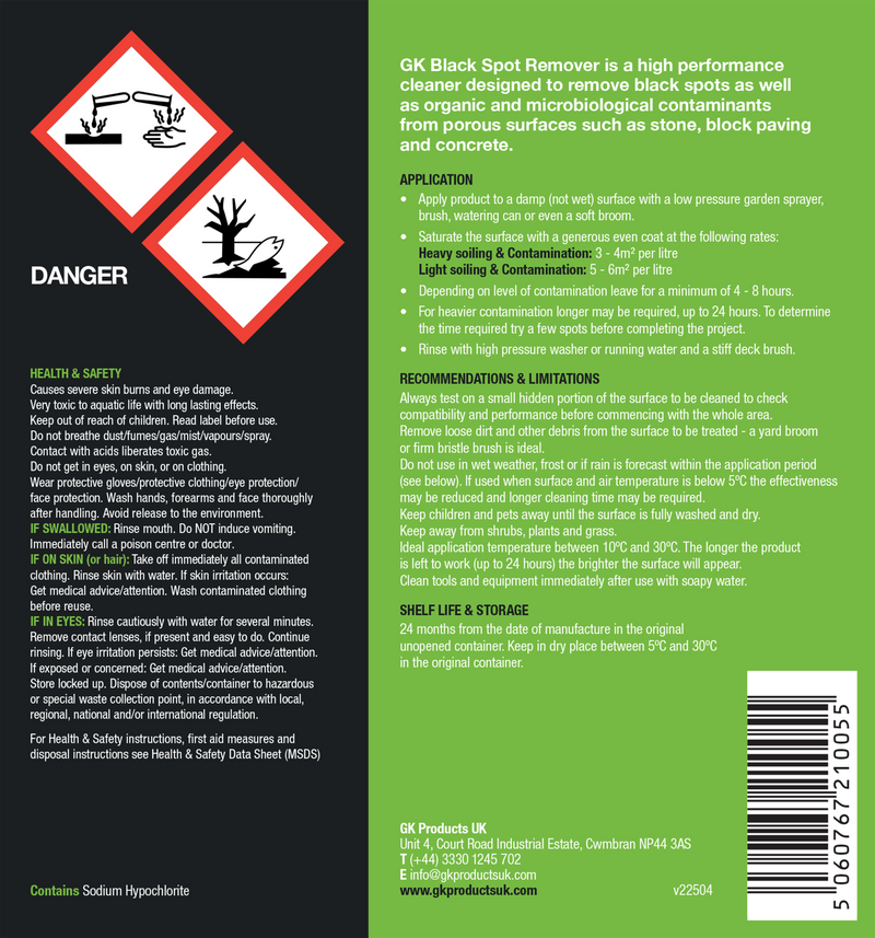 GK Black Spot Remover 5Ltr