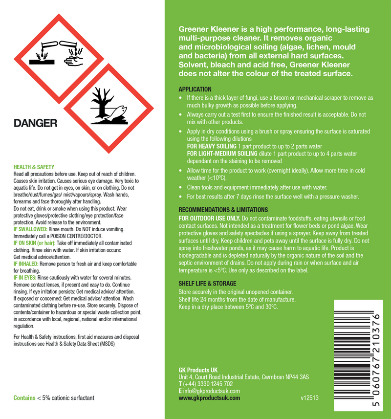 GK Decking Cleaner 5LTR