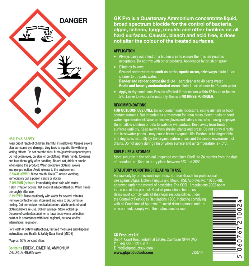 GK Pro 5Ltr (Professional use only)