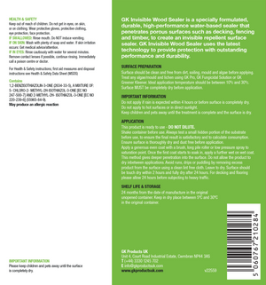 GK Invisible Wood Sealer 5Ltr