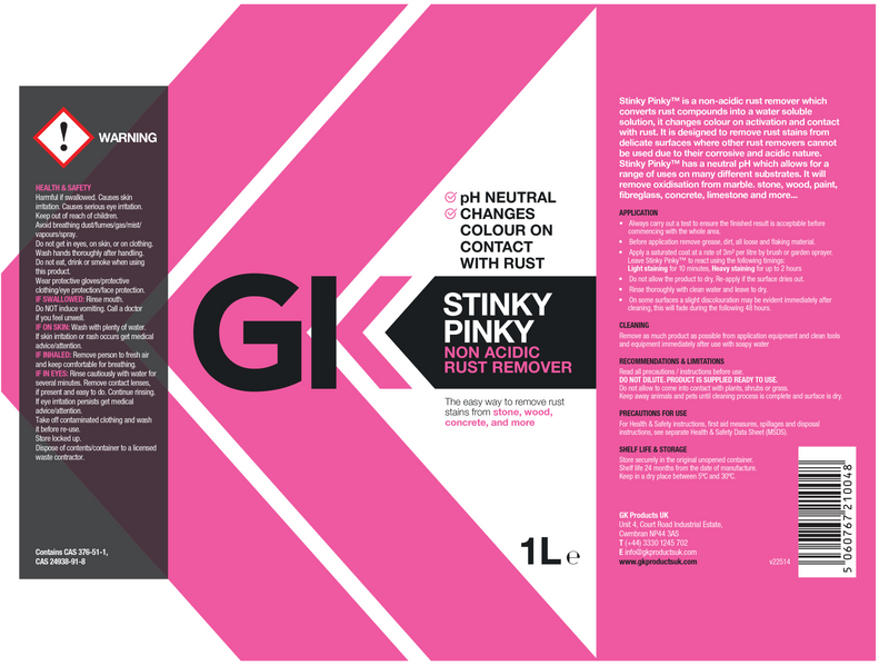 Stinky Pinky Rust Remover 1L