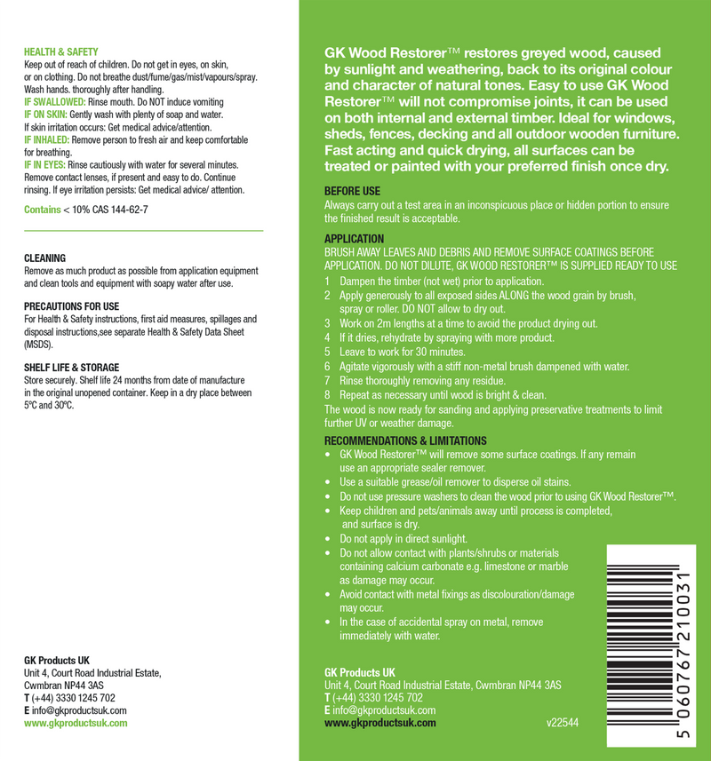 GK Wood Restorer 5Ltr